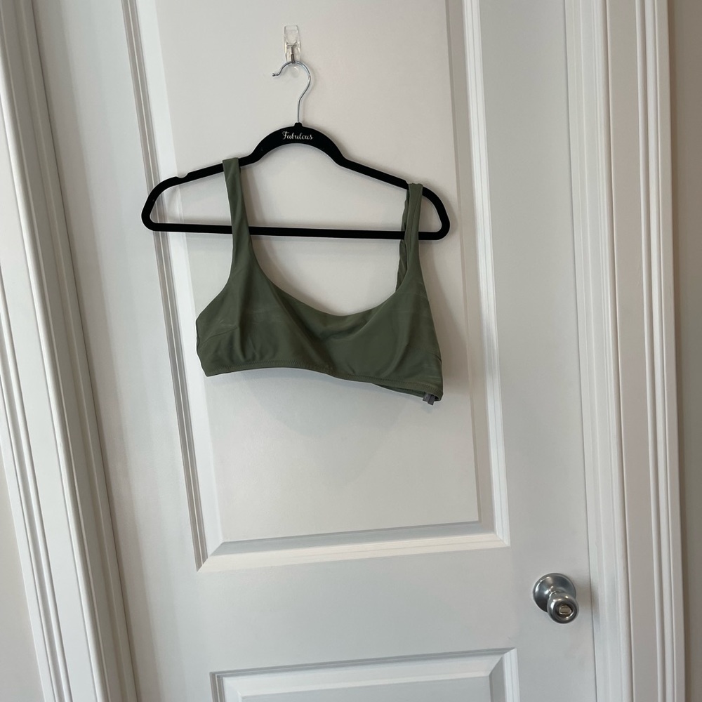 american eagle olive green bathing suit top women’s size xl